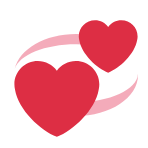 Emoji zwei Herzen