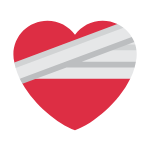 Emoji Herz mit Verband