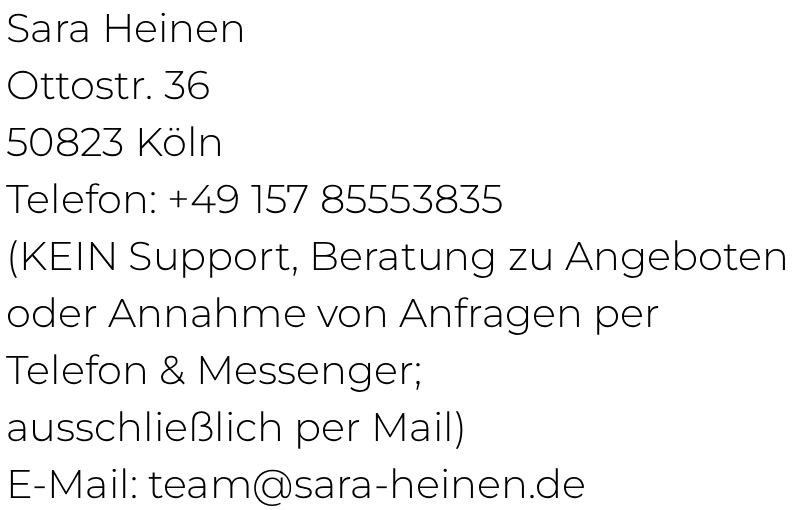 Adresse Impressum Mobil